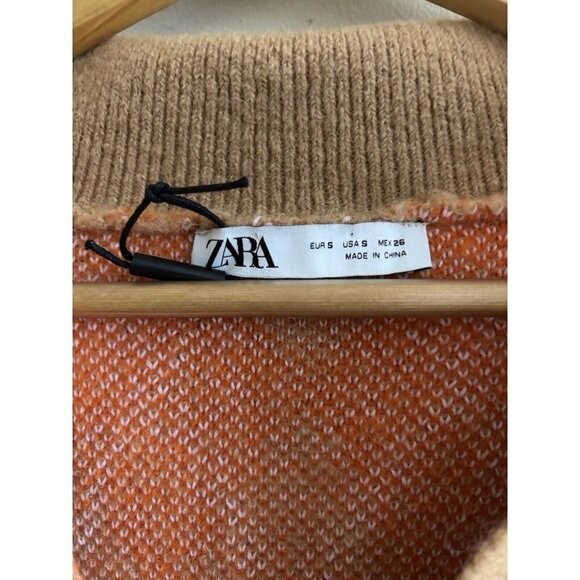 Zara Orange and Tan Argyle Sweater - Picture 4 of 10